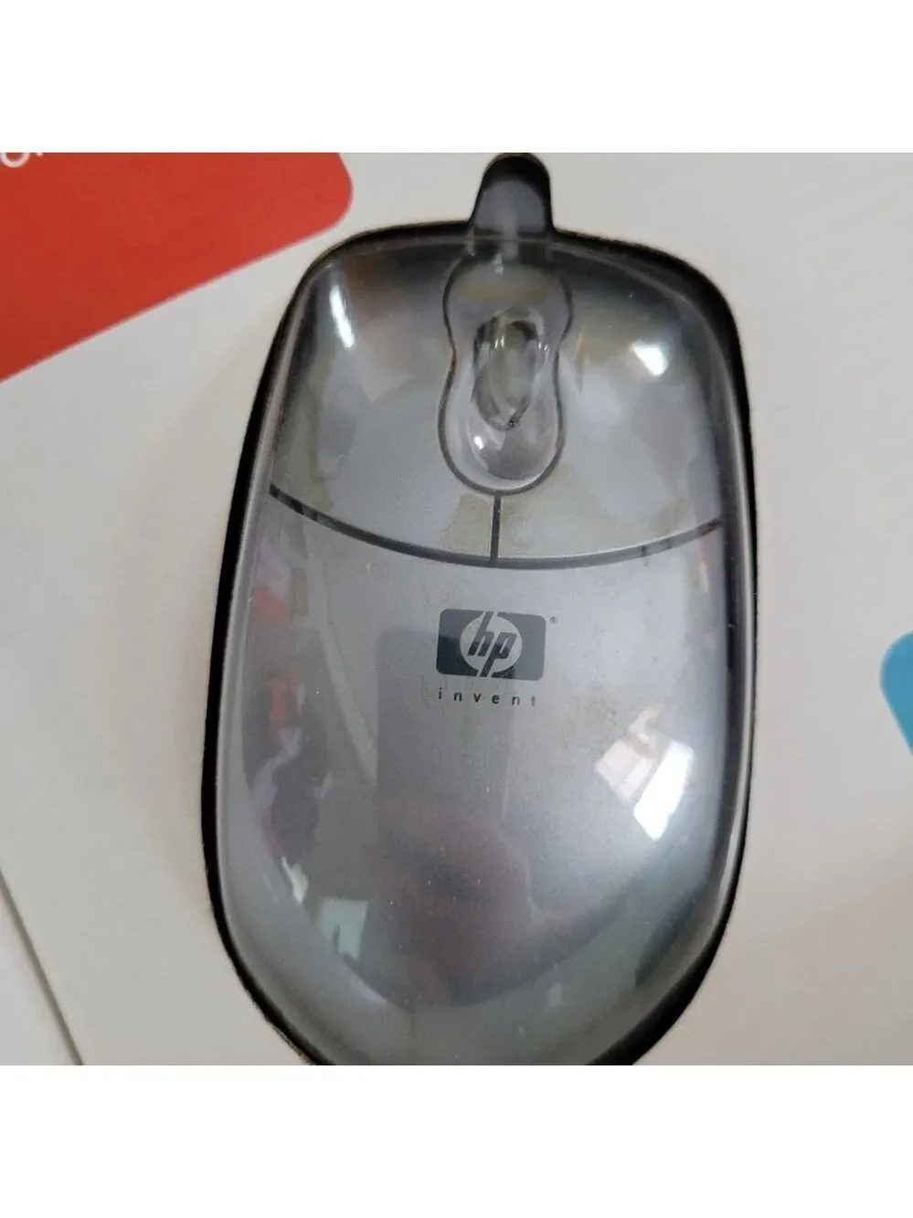 HP Vintage Silver Scroll Wheel Mouse NIB